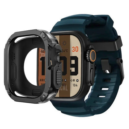 Bracelet de sport en silicone TPU+ pour Apple Watch Ultra 49mm 42 44 45 46mm pour iWatch Series 10 9 8 7 SE