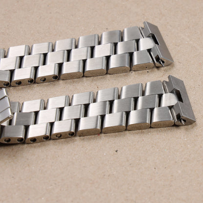 Cinturino per orologio in acciaio inossidabile massiccio spazzolato lucido argento 24mm per Breitling Super Ocean Avenger, bracciale in metallo da uomo