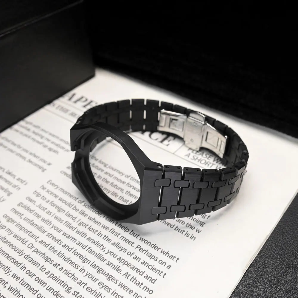 Ceramic case and bracelet for Swatch X AP Royal Pop, integrated modification accessories to transform a pocket watch into a wristwatch