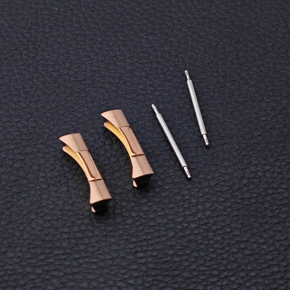 2 pièces 20mm extrémité incurvée lien Endlink pour bracelet de montre pour bracelet de montre bracelet en caoutchouc et en cuir connexion sans couture