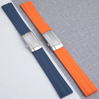 Cinturino per orologio intelligente a sgancio rapido, di qualità superiore, in gomma fluorurata FKM, 18/19/20/21/22 mm, per Omega/IWC/Breitling