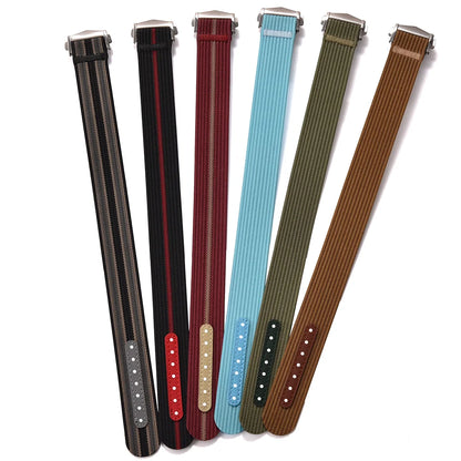 High-Quality Nylon Fluororubber 20mm Bracelet for Omega X Swatch MoonSwatch Sport, Folding Clasp Watch Strap for Seamaster 300
