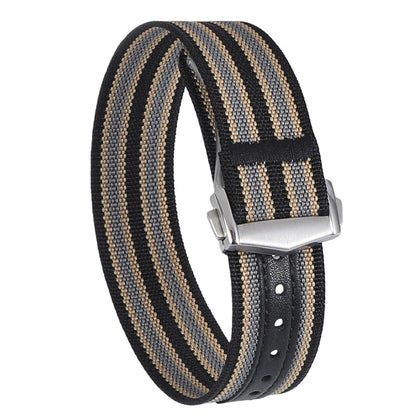 Bracelet de montre nervuré de qualité supérieure fermoir déployant en Nylon 20mm 22mm bracelet de montre pour Omega boucle pliante bracelet de montre bracelet de Sport pour hommes