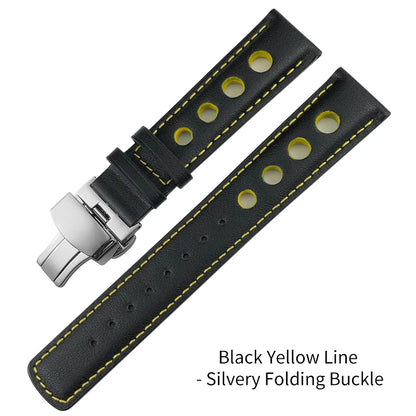 Bracelet de montre en cuir véritable pour hommes, 20mm, boucle papillon, pour Tissot T91 Racing Sports 1853 PRS516 T044