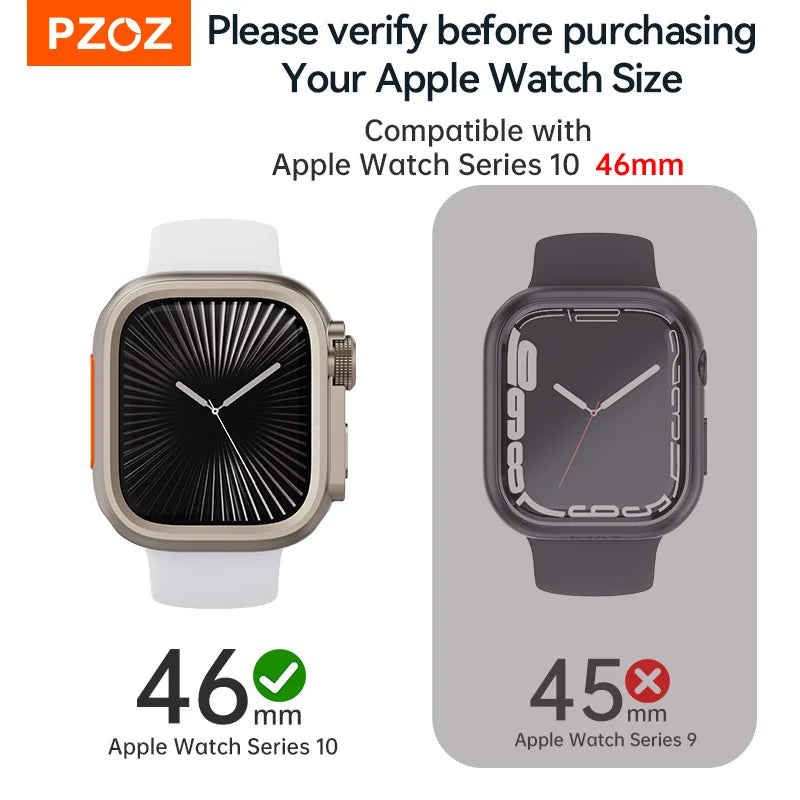 PZOZ pour iWatch Ultra 2 3 coque métallique PC couverture arrière pour Apple boîtier de montre série 11 10 9 8 7 se 6 45mm 44mm changement à Ultra 49mm