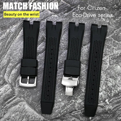 Bracelet de montre en caoutchouc et silicone de haute qualité, 24mm, pour CITIZEN AW1475 1476 1477 CA4154 4155 4156 4278, bracelet de montre de sport durable pour hommes