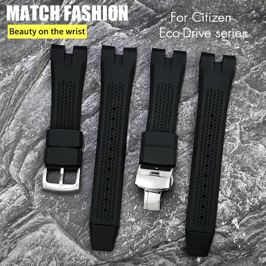 Cinturino per orologio in gomma e silicone di alta qualità da 24 mm, per CITIZEN AW1475 1476 1477 CA4154 4155 4156 4278, cinturino sportivo da uomo durevole