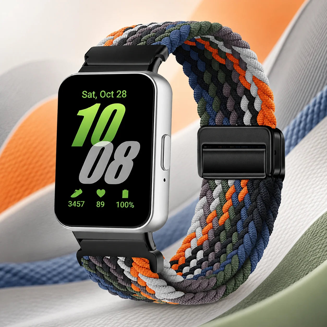 Cinturino intrecciato Solo Loop per Samsung Galaxy Fit 3, accessori, cinturino di ricambio sportivo regolabile in nylon per bracciale Galaxy Fit3