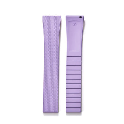 Cinturini per orologi in gomma Delugs CTS Fkm da 20 mm con fibbia a farfalla, 4 colori, texture unica, cinturino per orologi a sgancio rapido per orologi di marca