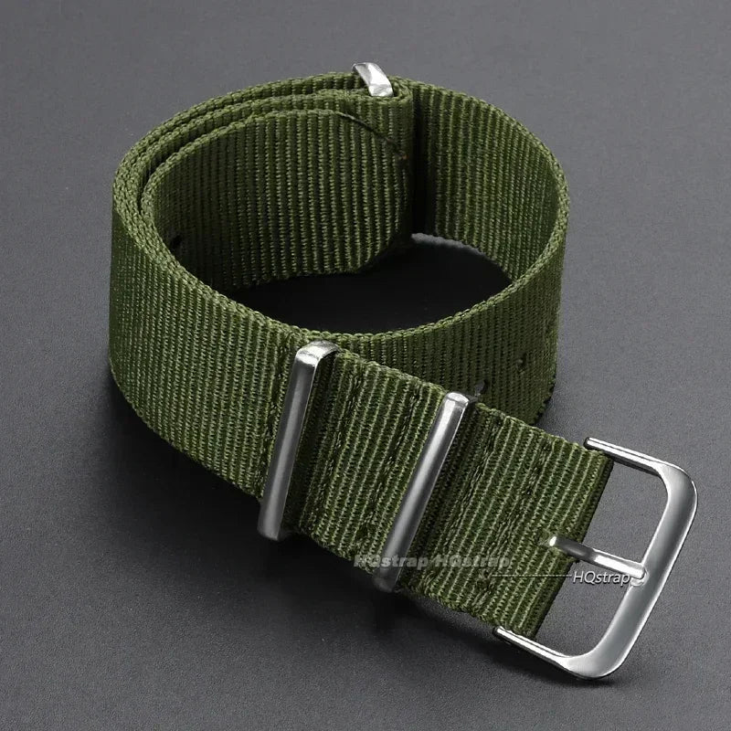 16mm 18mm 20mm 22mm bracelet de sport militaire en Nylon tissu en Nylon accessoires de ceinture bandes de boucle de ceinture bracelet de montre noir pour Omega pour Seiko