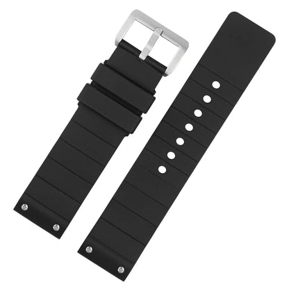 20mm 23mm bracelet de montre pour Cartier Santos Sandoz Santos 100 bracelet de montre en Silicone en caoutchouc hommes et femmes noir