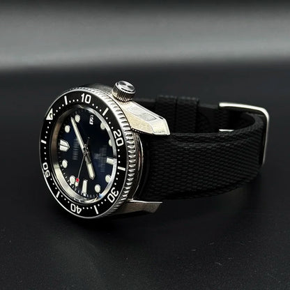 Cinturino in gomma FKM curvo a sgancio rapido per Omega Seamaster, Rolex, Seiko, Longines, Tissot, 20 mm, 21/22 mm