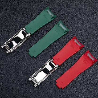 Cinturino per orologio in caucciù fluorurato FKM per Rolex, per Deepsea 44mm 136660 136668LB SEA-DWELLER 126660, fibbia scorrevole 22mm