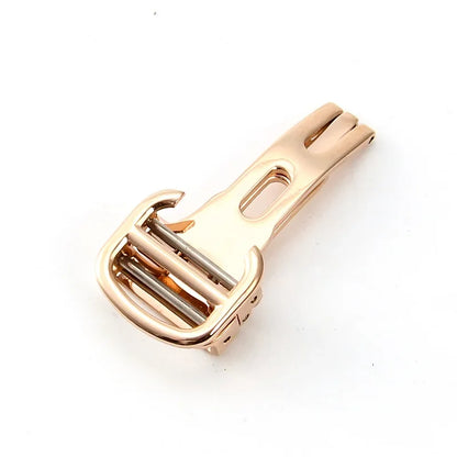 Boucle de montre de remplacement en acier inoxydable, 12/14/16/18/20mm, fermoir pliant pour montre ballon bleu Cartier, couleur or argent