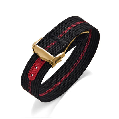 Bracelet de montre en nylon côtelé Omega avec fermoir déployant 18mm 20mm 22mm, bracelet sport en caoutchouc FKM pour Swatch MoonSwatch