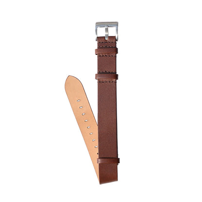 Ingent Field-Brown Leather Watch Strap, 18mm, 20mm