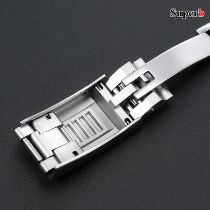 Boucles de montre Rolex 16x9mm, fermoir coulissant double convexe, boucle pliante ajustable, bouton de bracelet pour fermoirs Daytona en acier inoxydable