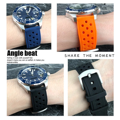 Bracelet de montre en silicone 22 mm 21 mm 20 mm pour Tag Heuer F1 Seiko SKX 5 Oris Divers Sports Watch Series Accessoires Bracelet de montre en caoutchouc