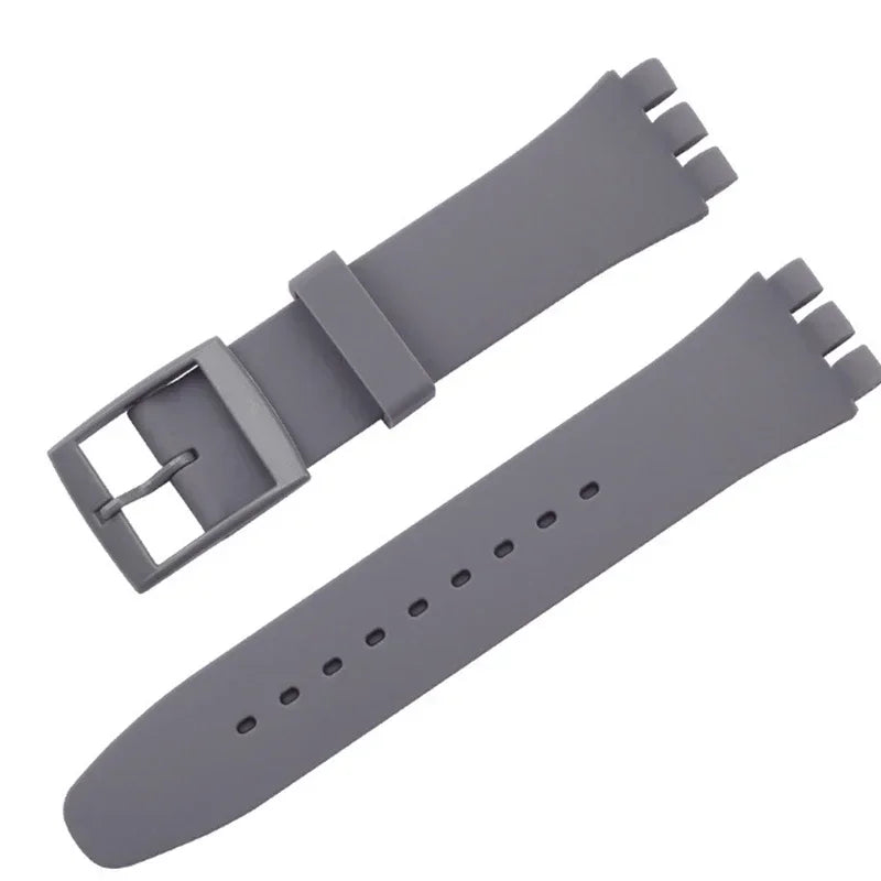 Cinturino per orologio in silicone impermeabile per Swatch, in gomma morbida, da uomo e da donna, cinturino di ricambio da 16/17/19/20 mm, accessori