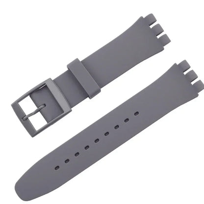 Cinturino per orologio in silicone impermeabile per Swatch, in gomma morbida, da uomo e da donna, cinturino di ricambio da 16/17/19/20 mm, accessori