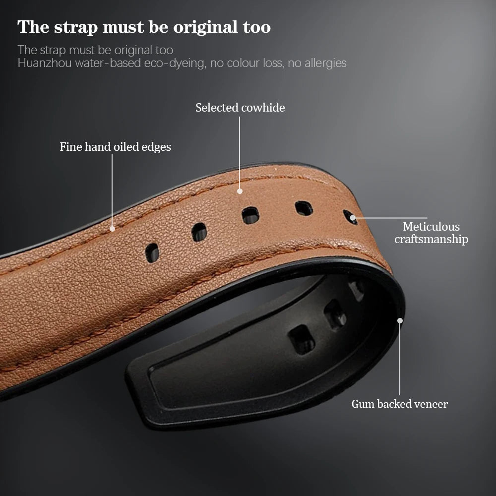 Leather Strap for Samsung Galaxy Watch 8 40 44mm /8 Classic 46mm, Sports Strap for Galaxy Ultra 2026 9 47mm, Professional Style