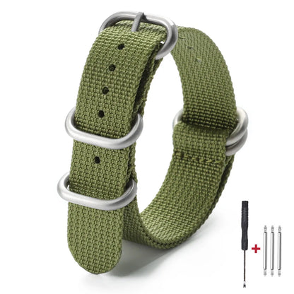 Casual Military Watch Strap, Made of High Quality Nylon, for Omega 18mm 20mm 22mm, for Seiko Army Sports, Replacement Strap