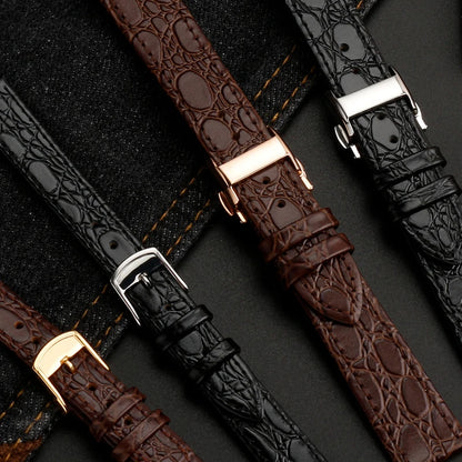 Boucle pour Longines L2 L3 L4, bracelet de montre en cuir, fermoir pliant en métal 14mm 16mm 18mm, boucle papillon déployante en acier inoxydable