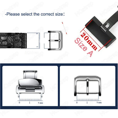 Butterfly clasp for watch straps, stainless steel buckle, double snap, watch accessories, 16mm, 18mm, 20mm, 22mm