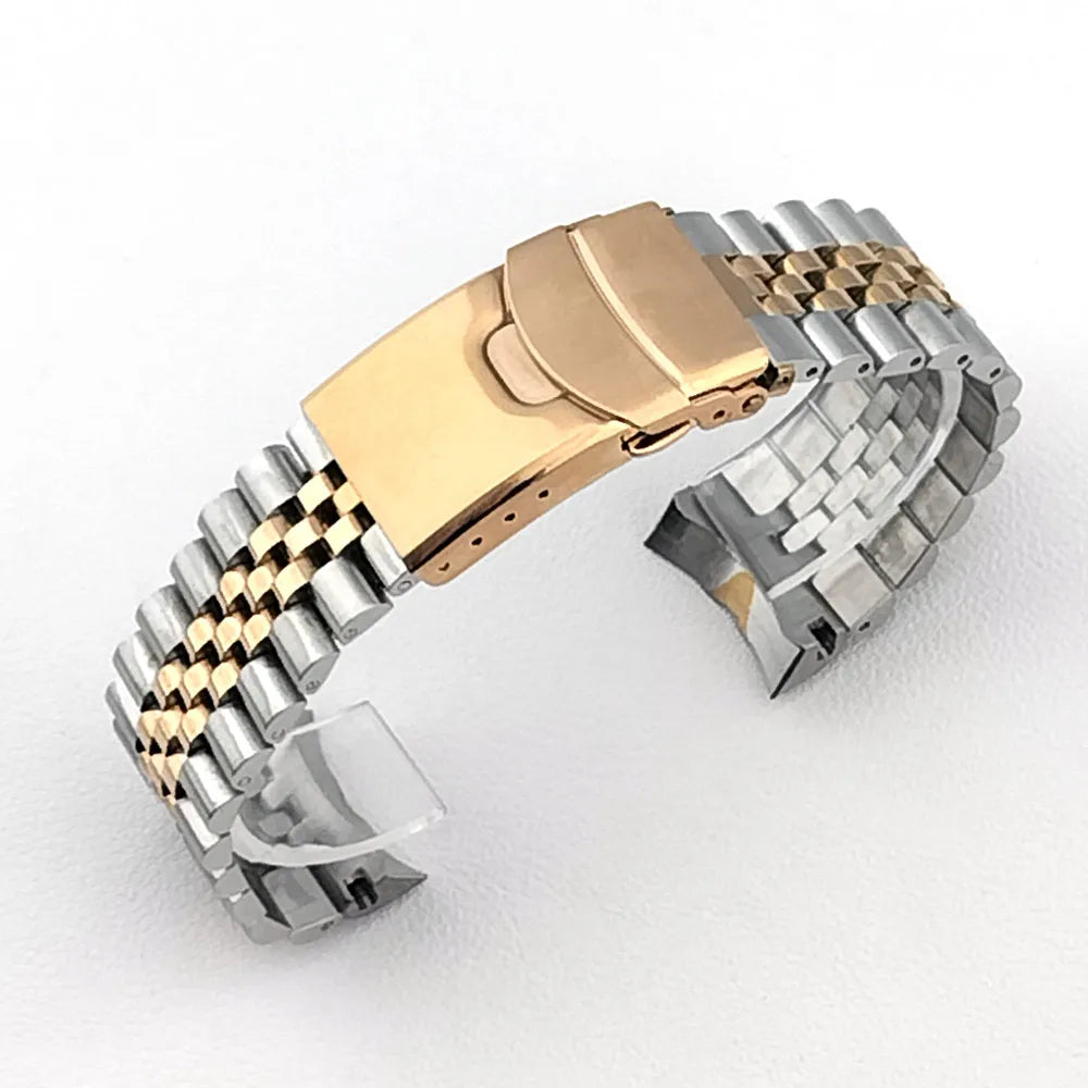 Men's Solid Stainless Steel Sport Bracelet, 22mm, SRPD SKX007/SKX009 SRPD63K1, Jubilee Curved End Bracelet