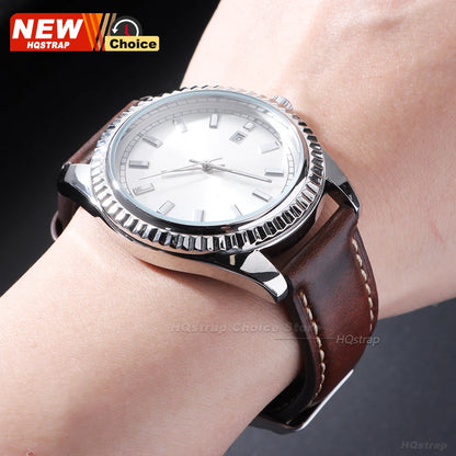 Bracelet de montre vintage en cuir huilé avec boucle papillon 18mm 19mm 20mm 21mm 22mm pour homme et femme, fermoir à ardillon