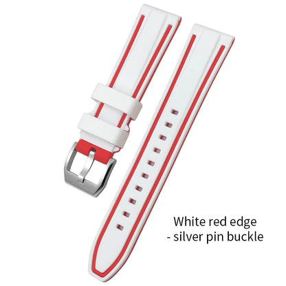 Bracelet de montre en silicone coloré pour IWC Omega Longines Tudor Breitling, bracelet de montre en caoutchouc souple, haute qualité, 19mm, 20mm, 21mm, 22mm