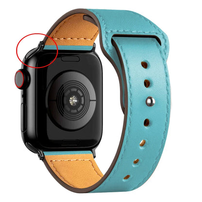 Cinturino in pelle per Apple Watch, Ultra 3, 49mm, 46mm/42mm, 41mm/45mm, 44mm, 40mm, iWatch serie 11 10 9 8 7 4 5 6 se