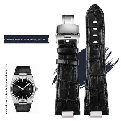 Pour Tissot 1853 Super Player PRX série T137.410/T137.407 bracelet de montre en cuir véritable T137 bracelet de montre en cuir surélevé pour hommes 12mm