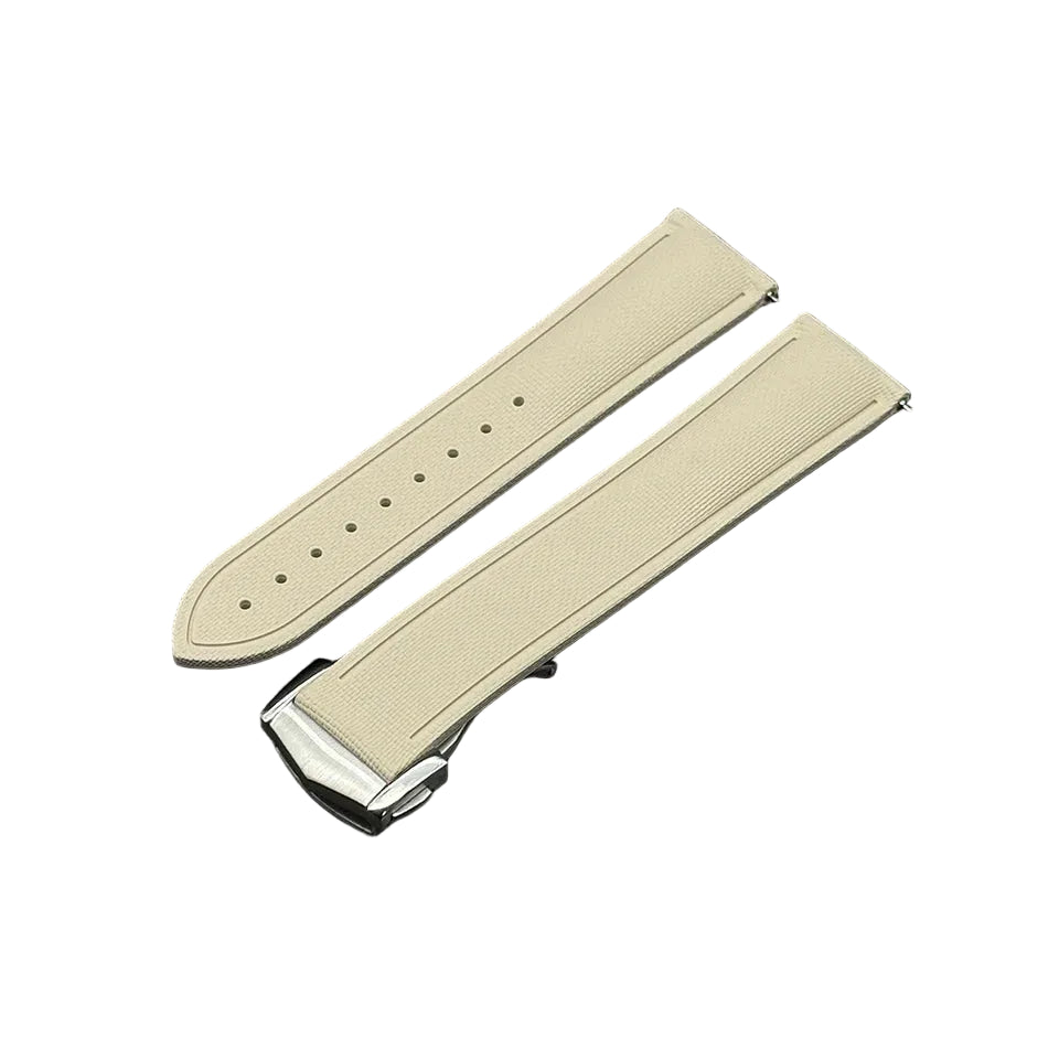 OZE Bracelet montre Caoutchouc Siliconé Premium - Motif Tissu - Boucle déployante