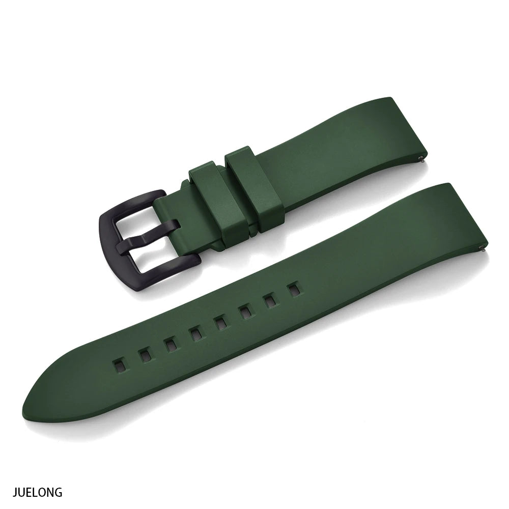 Premium fluoroelastomer rubber watch strap, FKM quick-release watch strap 18-19-20-21-22-23-24mm for every brand of dive watch