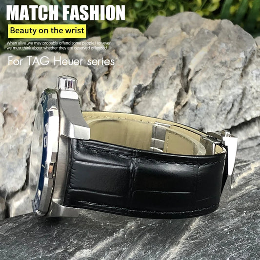 Cinturino per orologio in pelle 19mm 20mm 21mm 22mm 23mm 24mm per F1 TAG HEUER Formula 1 Aquaracer CARRERA MONACO AUTAVIA cinturino in pelle bovina