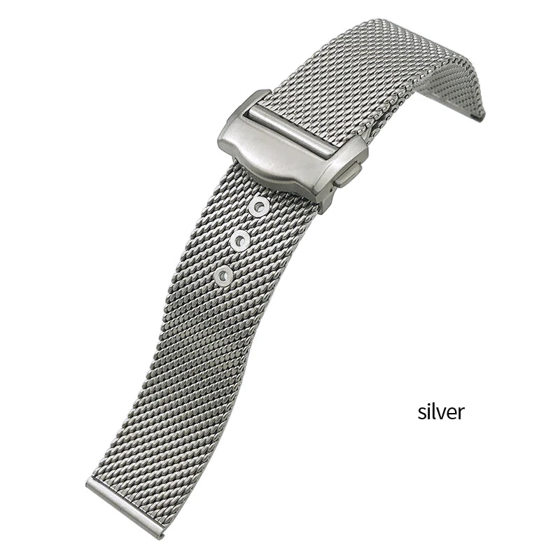 Cinturino per orologio in acciaio inossidabile 316L di alta qualità, 19mm 20mm, per Omega 007 Seamaster Speedmaster 300, Bracciali in metallo intrecciato
