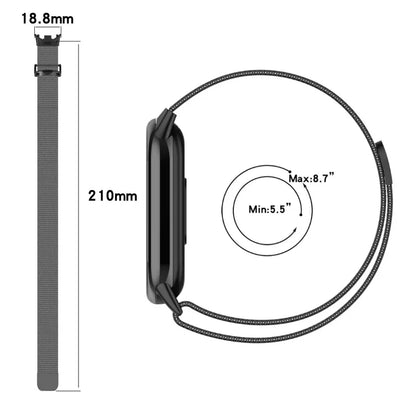 Bracelet Milanese Loop en Acier Inoxydable pour Xiaomi Mi Band 10 9 8 NFC – Accessoires pour Bracelets Connectés Xiaomi Mi Band 10 9 8