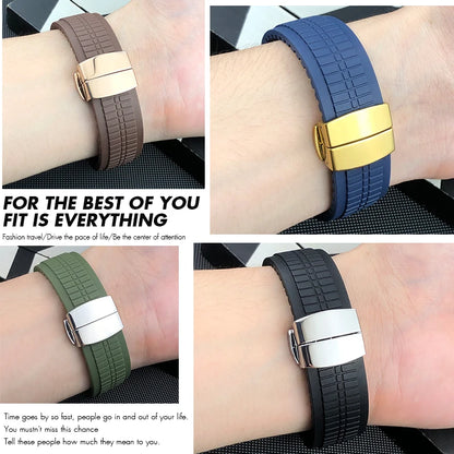 Cinturino per orologio in gomma con perni in acciaio da 21 mm, per Patek Philippe Aquanaut 5164 5167, cinturino per orologio in silicone morbido e colorato, braccialetti impermeabili