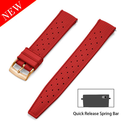 Premium FKM Rubber Watch Band Quick Release 18mm 20mm 22mm 24mm Rubber Watch Strap Smart Watch Bracelet