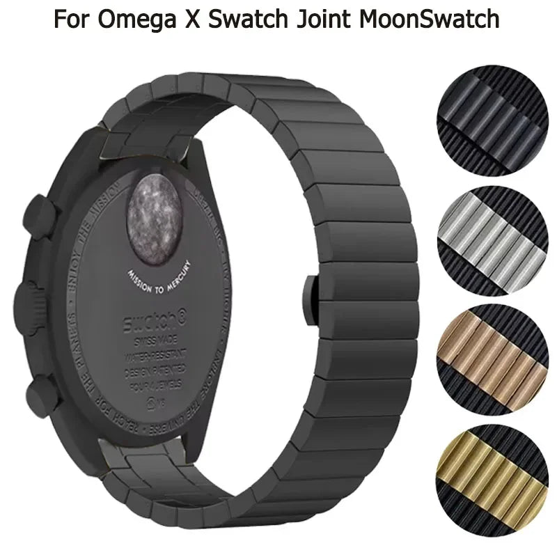Cinturino in metallo da 20 mm per Omega X Swatch Joint MoonSwatch, braccialetto in acciaio inossidabile, accessori di ricambio professionali per polso