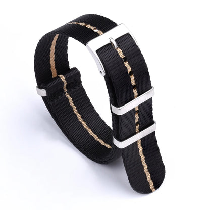 Premium Quality Smooth Nylon Watch Strap, 20mm 22mm, Casual Military, High-Density Green Seatbelt for Men's Watch Accessories