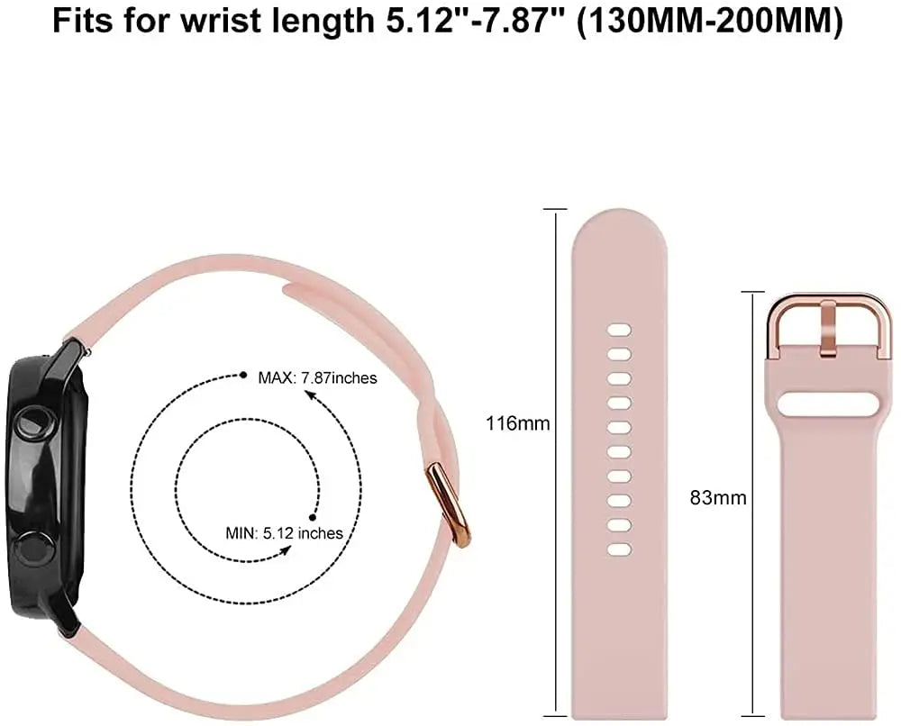 适用于 Amazfit GTS 2/4/3/GTS 2/4 Mini/GTR 4/2/2e 20mm/22mm 及 Amazfit Bip 6/5/3/U Pro 系列的硅胶运动表带