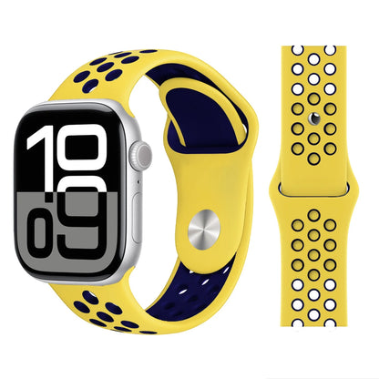 Bracelet en Silicone pour bracelets de montre Apple 46mm 44mm 45mm 40mm 41mm 42mm, Bracelet de Sport Correa iWatch série 11 10 9 SE 8 7 6 5