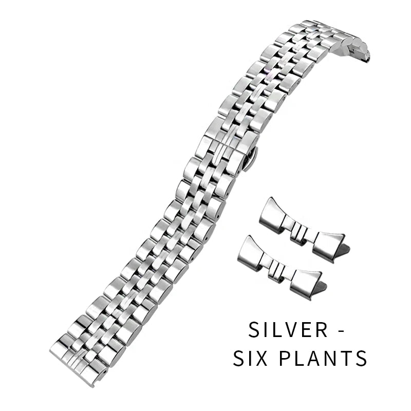 20mm, 21mm, 22mm, 23mm, 24mm Solid Stainless Steel Curved End Watch Bands with Installation Tools