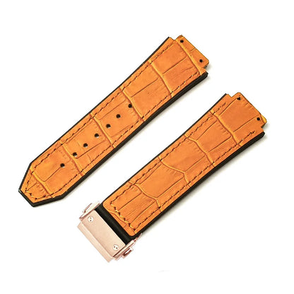 For Hublot BIGBANG Classic Fusion Leather Silicone Rubber Suede Watch Strap Dedicated Interface Lug System Band 26*19mm Bracelet