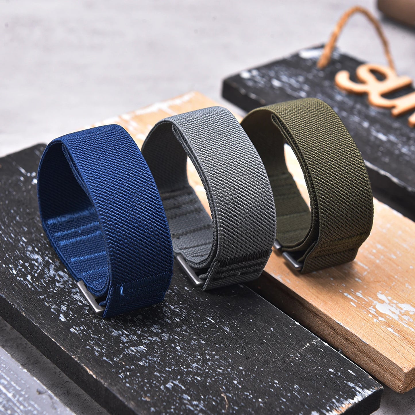 Bracelet de montre en toile de nylon 20mm 22mm, réglable, élastique, à boucle auto-agrippante, sport, de remplacement, respirant, pour Delugs