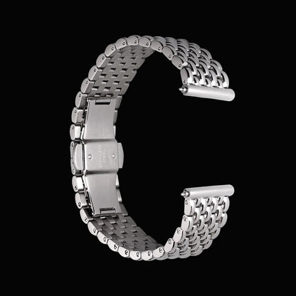 Bracelet de montre hautement poli en acier inoxydable 316L, perles de riz de Style Vintage, 18mm 19mm 20mm