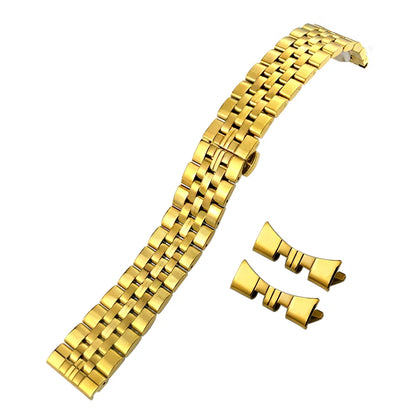 20mm, 21mm, 22mm, 23mm, 24mm Solid Stainless Steel Curved End Watch Bands with Installation Tools