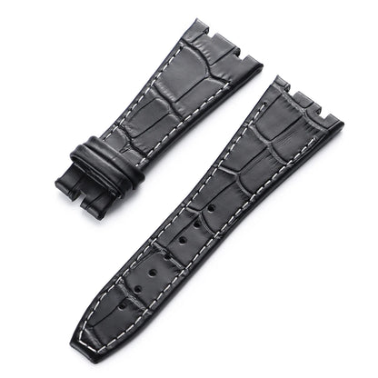 Soft Cowhide Leather Watch Strap for Audemars Piguet Royal Oak Offshore AP 15400 15703, Sweat Resistant, for Men and Women, Folding Buckle
